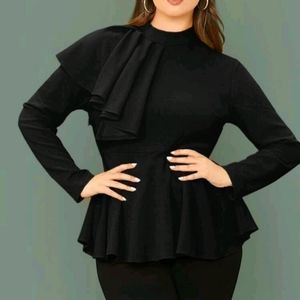 Black Peplum Top